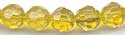Cut Glass Beads - Yellow